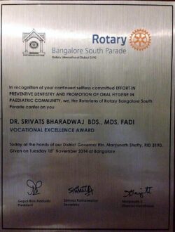 Rotary Certificate - Dr,Srivats Bharadwaj